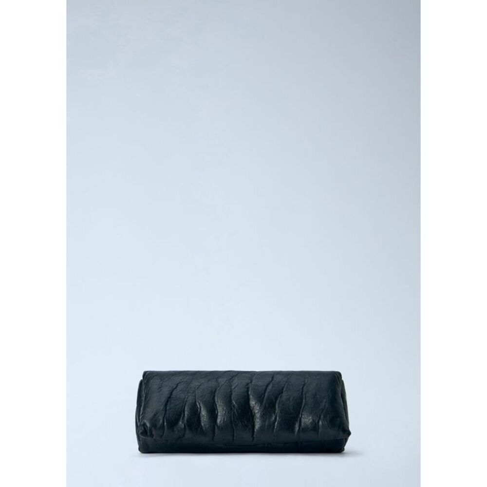 Rick Owens Men Ruched Leather Clutch